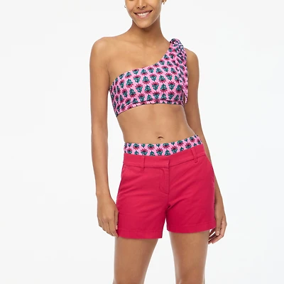 One-shoulder bow bikini top