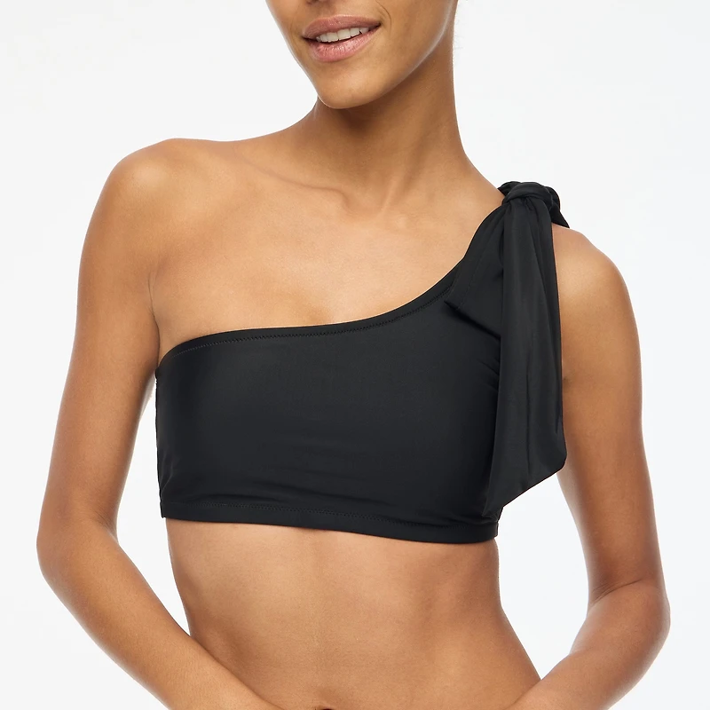 One-shoulder bow bikini top