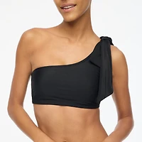 One-shoulder bow bikini top