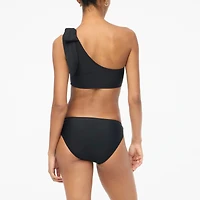 One-shoulder bow bikini top