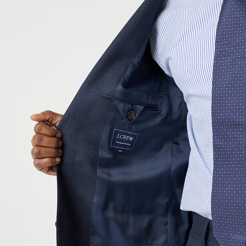 Slim-fit Thompson worsted wool suit jacket