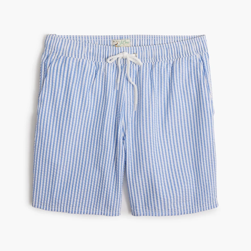 Seersucker 7" swim trunk