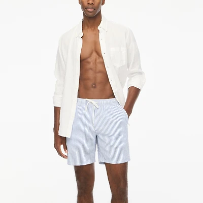 Seersucker 7" swim trunk