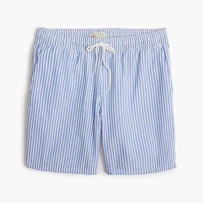 Seersucker 7" swim trunk