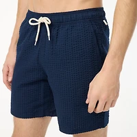 Seersucker 7" swim trunk