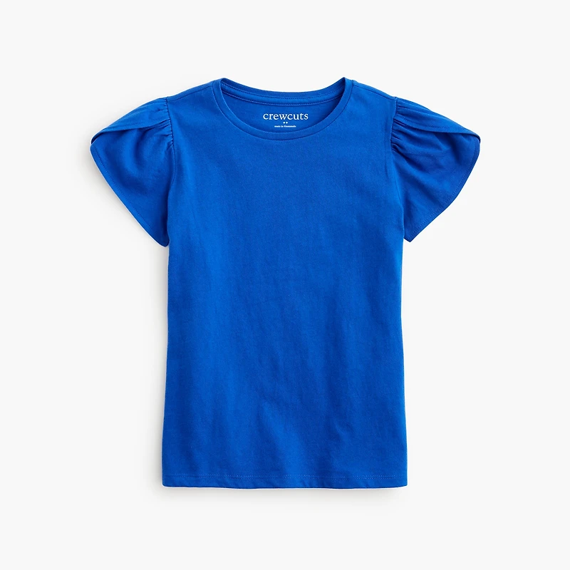 Girls' flutter-sleeve tee