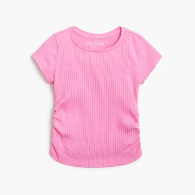 Girls' side-ruched tee