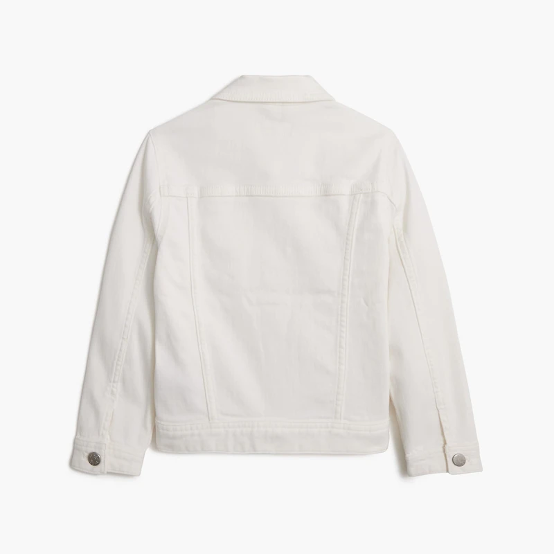 Girls' white denim jacket