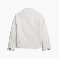 Girls' white denim jacket