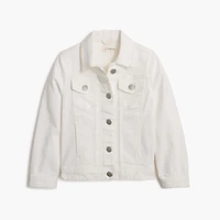 Girls' white denim jacket