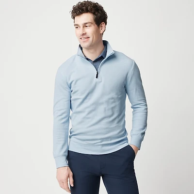 Performance bird's-eye quarter-zip