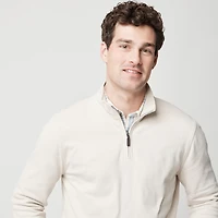 Performance bird's-eye quarter-zip
