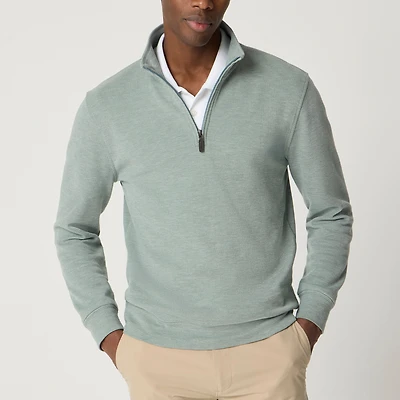 Performance bird's-eye quarter-zip