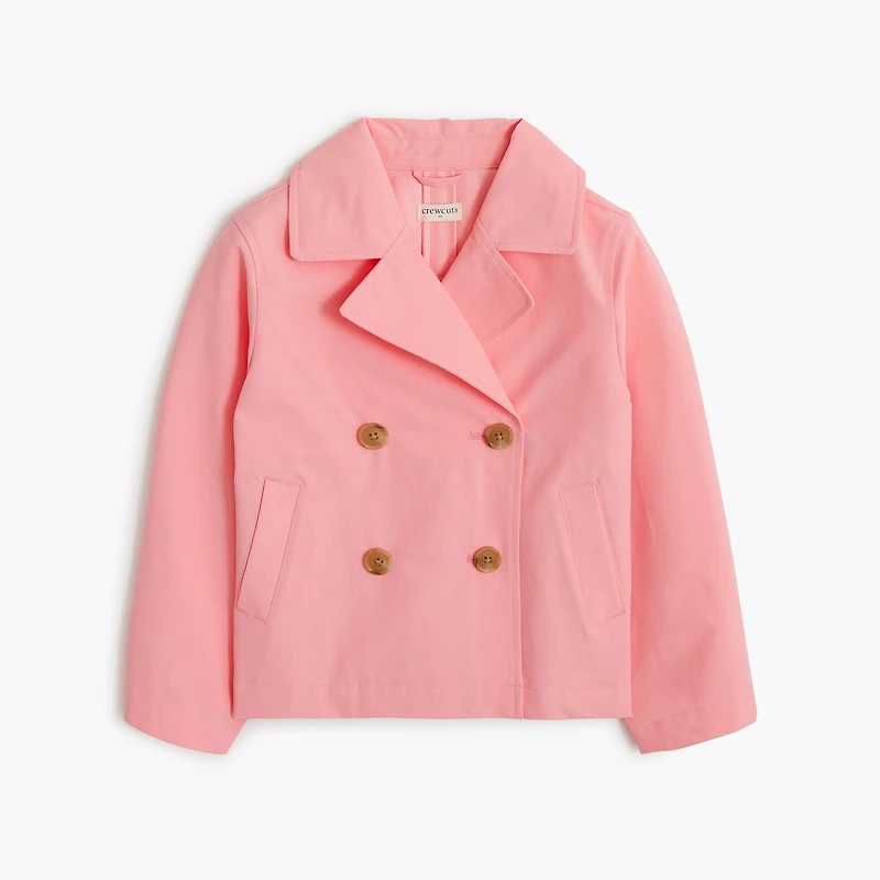 Girls' short trench coat