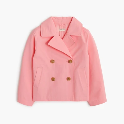 Girls' short trench coat