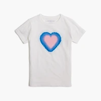 Girls' tie-dyed heart graphic tee