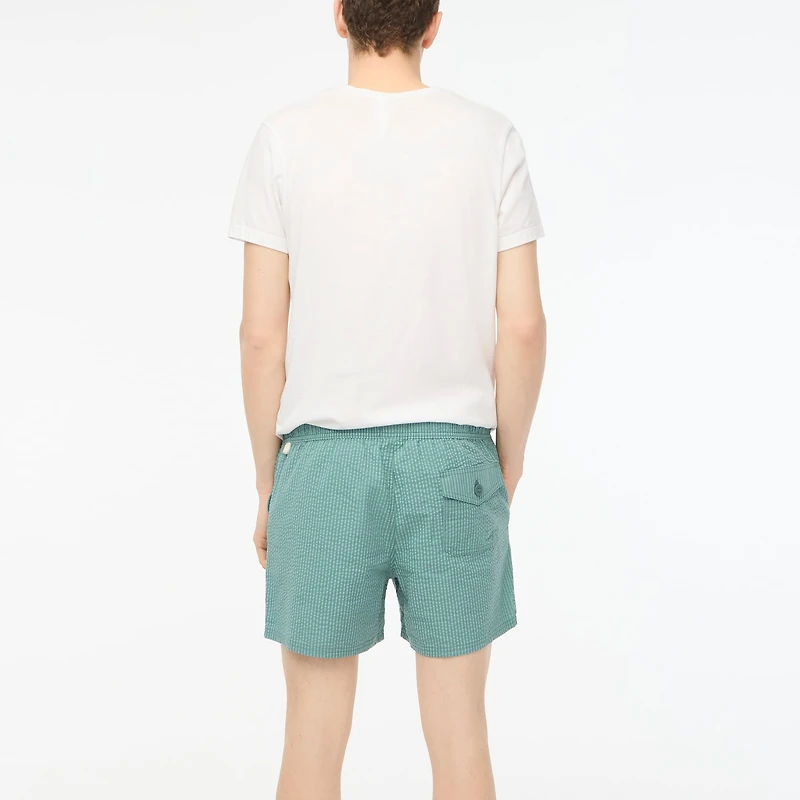 5" seersucker swim trunk