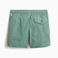 5" seersucker swim trunk