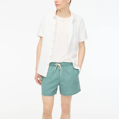 5" seersucker swim trunk