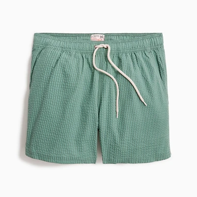 5" seersucker swim trunk