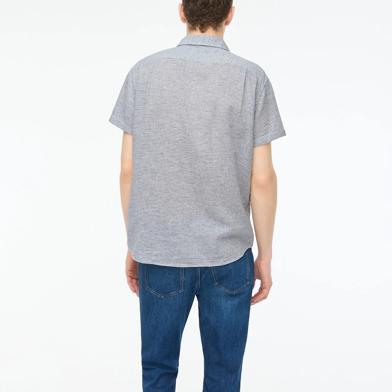 Short-sleeve dobby dot shirt