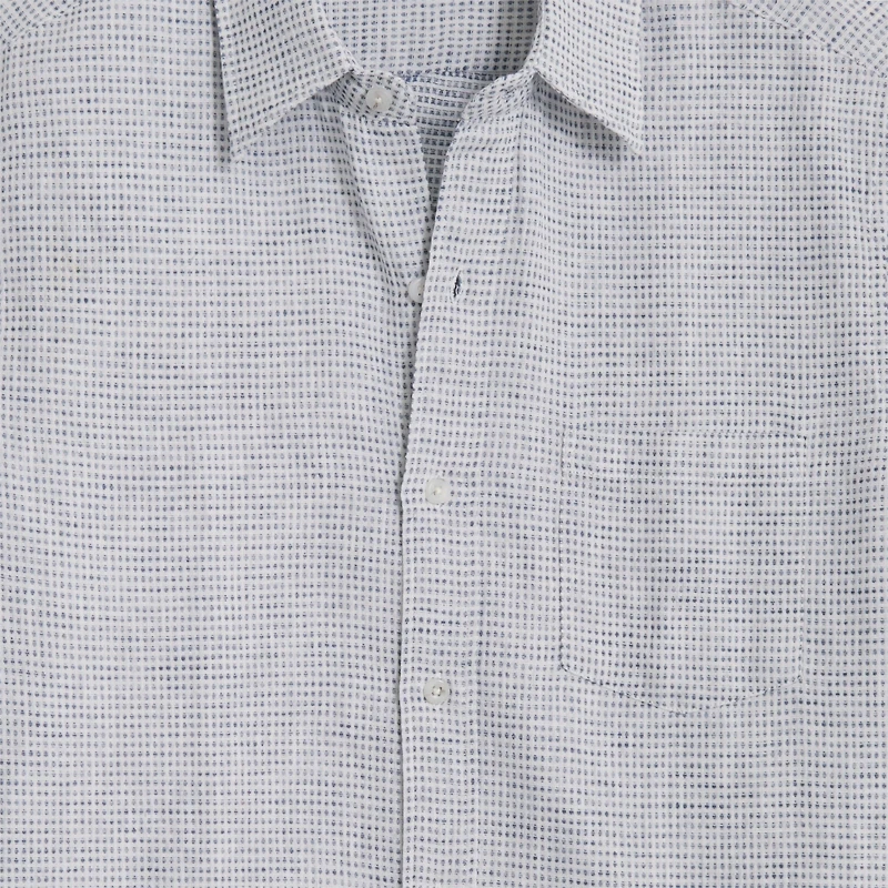 Short-sleeve dobby dot shirt