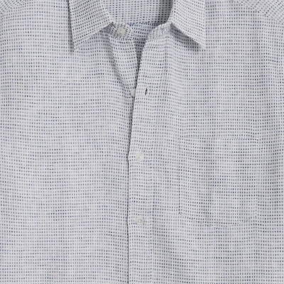 Short-sleeve dobby dot shirt