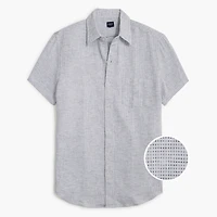 Short-sleeve dobby dot shirt