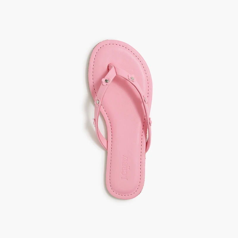 Girls' easy summer flower flip-flops