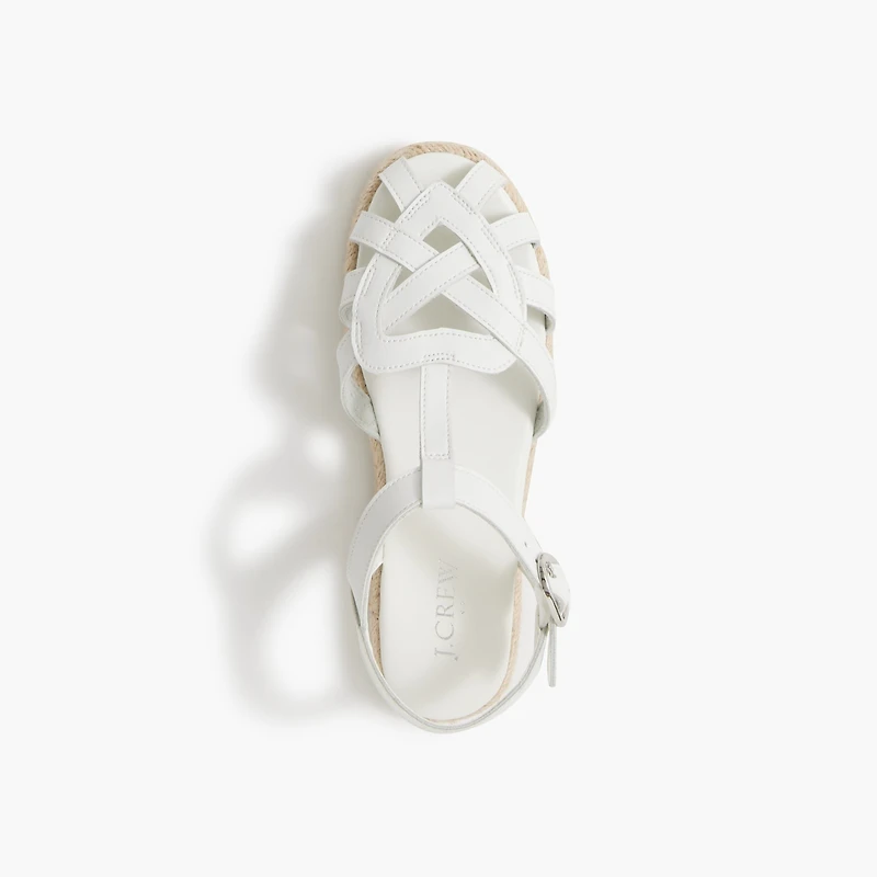 Girls' heart espadrille sandals