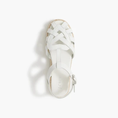 Girls' heart espadrille sandals