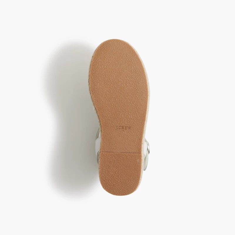 Girls' heart espadrille sandals