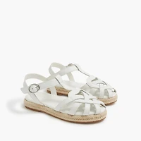 Girls' heart espadrille sandals