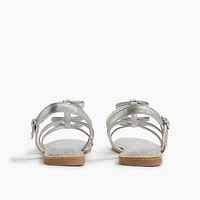 Girls' strappy bow sandals