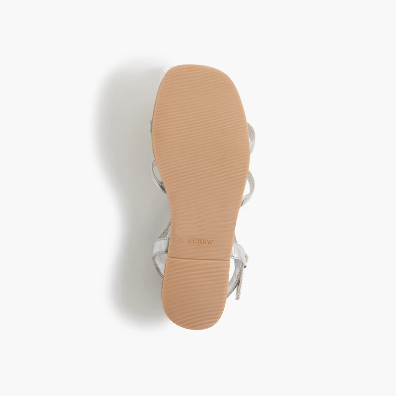 Girls' strappy bow sandals