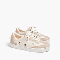 Girls' perforated flower sneakers