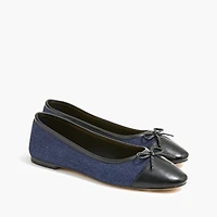 Cap toe ballet flats