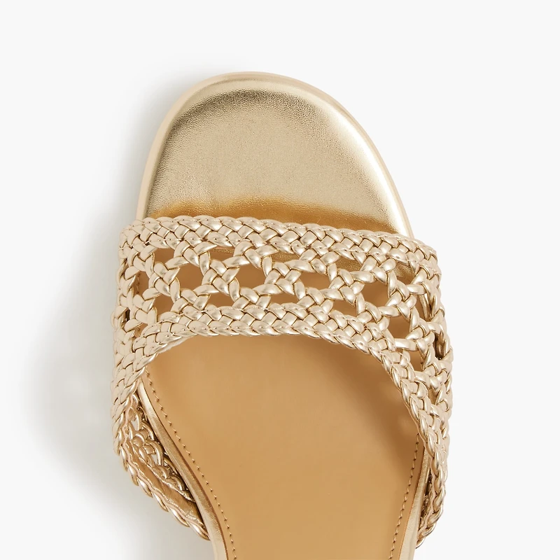 Woven heeled sandals
