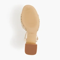 Woven heeled sandals