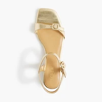 Textured ankle-strap sandals