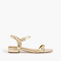 Textured ankle-strap sandals