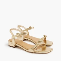 Textured ankle-strap sandals