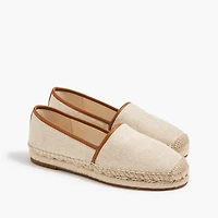 Canvas espadrille slip-on flats