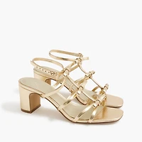 Bow heeled sandals