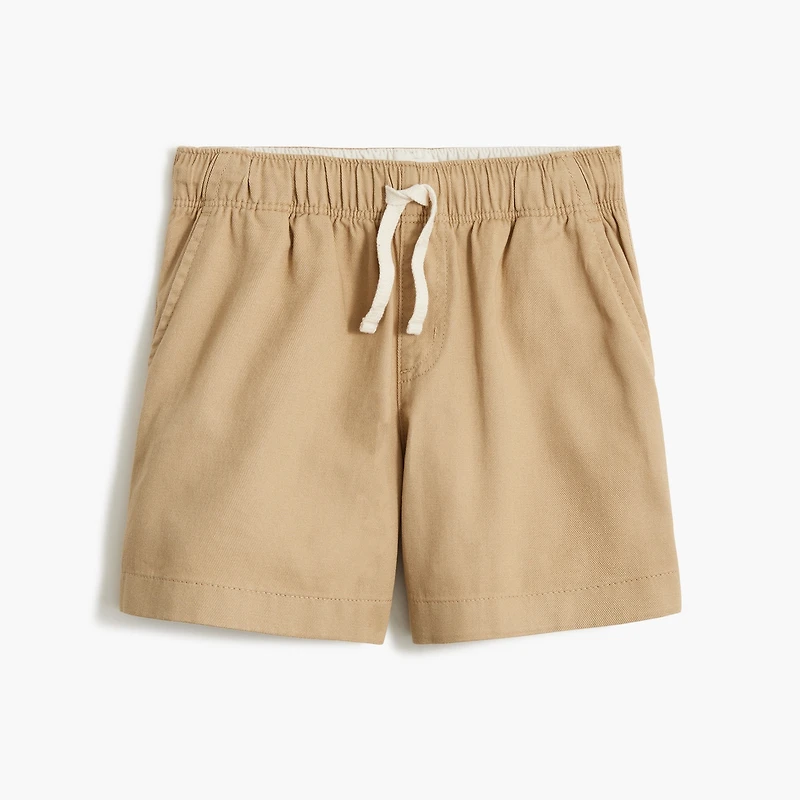 Boys' soft twill drawstring dock short