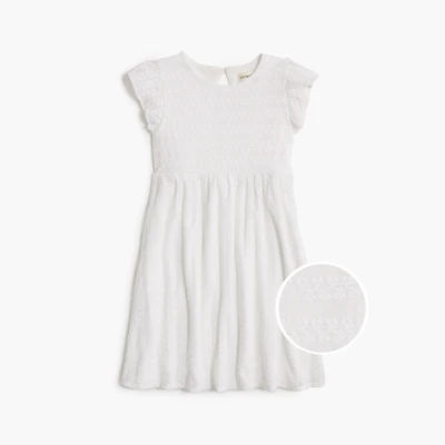 Girls' knit flutter-sleeve dress