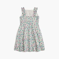 Girls' floral ruffle-strap dress