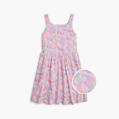 Girls' heart tank dress