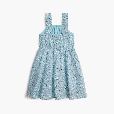 Girls' floral ruffle-strap dress