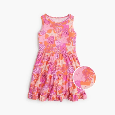 Girls' knit seashell tank dress